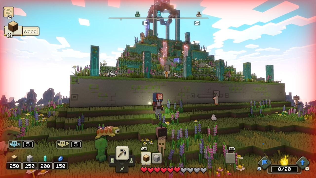 A screenshot of a hero taking damage after having dropped near the base of the Well of Fate.