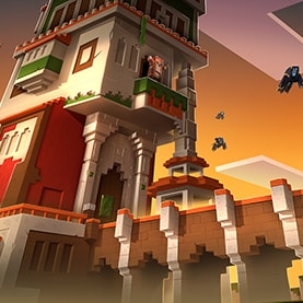 The exterior of the Tower in Minecraft Dungeons